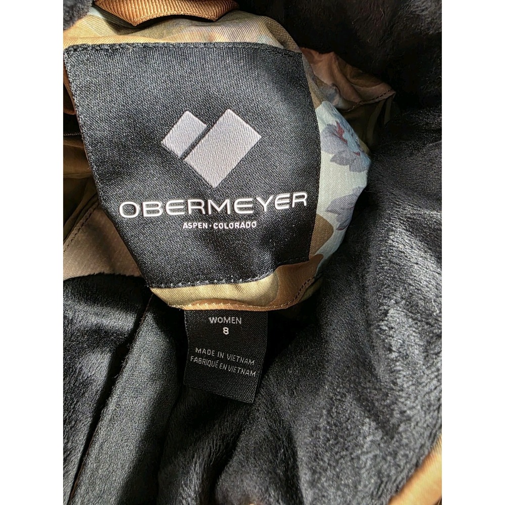 Obermeyer Tuscany II Jacket Vintage Floral Camo Sz 8 w/removable Faux Fur Hood - Picture 5 of 9